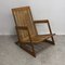 Wooden Armchair with Parallel Structure, 1980s 4