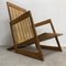 Wooden Armchair with Parallel Structure, 1980s 1