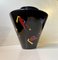 Modernist Black Porcelain Vase in the Style of Wassily Kardinsky, 1950s 3