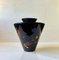 Modernist Black Porcelain Vase in the Style of Wassily Kardinsky, 1950s 1