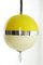 Lámpara esférica de ABS en amarillo y blanco de Disderot, años 60, Imagen 4