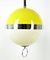 Lámpara esférica de ABS en amarillo y blanco de Disderot, años 60, Imagen 5