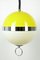 Lámpara esférica de ABS en amarillo y blanco de Disderot, años 60, Imagen 3