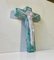 Italian Inri Crucifix in Glazed Ceramic, 1930s 1