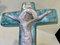 Italian Inri Crucifix in Glazed Ceramic, 1930s 5