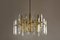 Mid-Century Brass and Crystal Prism Chandelier by Gaetano Sciolari, 1960s 5