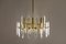 Mid-Century Brass and Crystal Prism Chandelier by Gaetano Sciolari, 1960s, Image 1