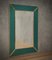 Mid-Century Style Murano Emerald Color Glass and Brass Console Wall Mirror, 2000s 9