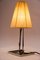Art Deco Nickel-Plated Table Lamp with Fabric Shade, 1920s 10