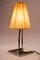 Art Deco Nickel-Plated Table Lamp with Fabric Shade, 1920s 9