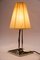 Art Deco Nickel-Plated Table Lamp with Fabric Shade, 1920s, Image 9