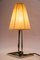 Art Deco Nickel-Plated Table Lamp with Fabric Shade, 1920s 11