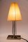 Art Deco Nickel-Plated Table Lamp with Fabric Shade, 1920s 12