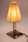 Art Deco Nickel-Plated Table Lamp with Fabric Shade, 1920s, Image 8