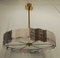 Runde Mid-Century Stil Hängelampe aus Murano Kunstglas & Messing, 2000er 7