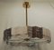 Runde Mid-Century Stil Hängelampe aus Murano Kunstglas & Messing, 2000er 1