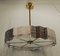 Runde Mid-Century Stil Hängelampe aus Murano Kunstglas & Messing, 2000er 3
