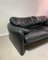 Vintage Two-Seater Sofa in Maralunga Black Leather by Vico Magistretti for Cassina, 1990s, Image 11