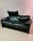 Vintage Zwei-Sitzer Sofa aus schwarzem Maralunga Leder von Vico Magistretti für Cassina, 1990er 2