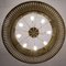 Stadium Style Ceiling Lamp in Gilt Metal & Tubular Crystals 2