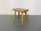 Rustic Wabi-Sabi Style Beech Side Table in the style of Pierre Chapo 6