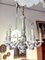 Lámpara de araña vintage con seis luces de porcelana, Italia, años 40, Imagen 3