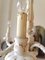 Lámpara de araña vintage con seis luces de porcelana, Italia, años 40, Imagen 13