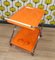 Foldable Bar Cart in Orange Plastic, 1970s 4