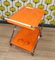 Foldable Bar Cart in Orange Plastic, 1970s, Image 4
