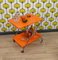 Foldable Bar Cart in Orange Plastic, 1970s, Image 7