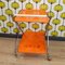 Foldable Bar Cart in Orange Plastic, 1970s, Image 3