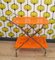 Foldable Bar Cart in Orange Plastic, 1970s 1