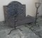 Large 18th Century Heavy Iron Fire Back, Andirons and Grate, Set of 4, Image 8