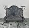 Large 18th Century Heavy Iron Fire Back, Andirons and Grate, Set of 4, Image 13