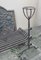 Large 18th Century Heavy Iron Fire Back, Andirons and Grate, Set of 4 6