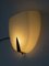 Lampade da parete in ottone e vetro attribuite a Holophane, anni '50, set di 4, Immagine 14
