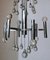Space Age Style Chandelier in Chrome-Plated Brass, 1970 16
