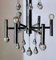 Space Age Style Chandelier in Chrome-Plated Brass, 1970 17