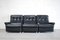 Living Room Suite Leather Sofa, 2 Lounge Chairs, and 2 Ottomans from Profilia, 1970s, Set of 5 4
