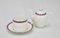 12 Coffee Cups and their Porcelain Saucers, 2 Teapots and 1 Milk Jar from the Cap Eden Roc Hotel, 1980s, Set of 15, Image 9