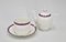 12 Coffee Cups and their Porcelain Saucers, 2 Teapots and 1 Milk Jar from the Cap Eden Roc Hotel, 1980s, Set of 15 4