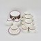12 Coffee Cups and their Porcelain Saucers, 2 Teapots and 1 Milk Jar from the Cap Eden Roc Hotel, 1980s, Set of 15 1