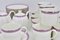 12 Coffee Cups and their Porcelain Saucers, 2 Teapots and 1 Milk Jar from the Cap Eden Roc Hotel, 1980s, Set of 15 11