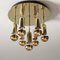 Deutsche Mid-Century Atomic Deckenlampe aus Messing von Cosack, 1970er 1