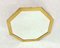 Mid-Century Modern Octagonal Brass Mirror, 1970s 2