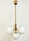 German Brass 3-Arm Chandelier from Leola, 1980s 5