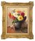 Kees Terlouw, Dahlias, Oil on Canvas, 20th Century, Framed 1