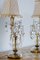 Lampes Crybat-Jour Vintage en Cristal avec Abat-jour en Tulle, 1940s, Set de 2 4