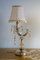 Vintage Crybat-Jour Lampen aus Kristallglas mit Tüll Lampenschirm, 1940er, 2er Set 1