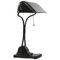 Black Bakelite Iron Bankers Table Lamp, Image 1